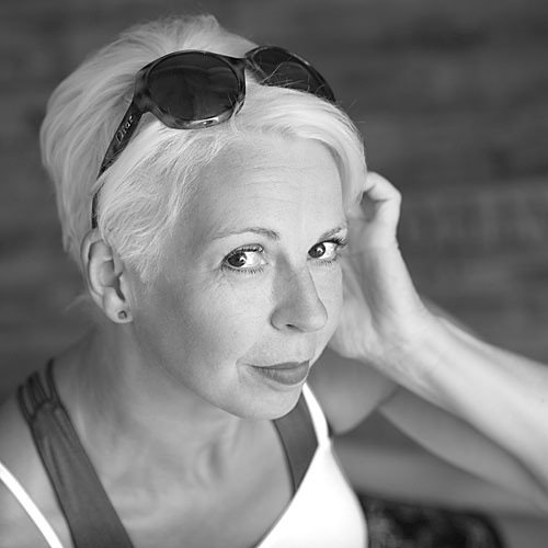 Anett Weigelt als schwarz/weiß Foto